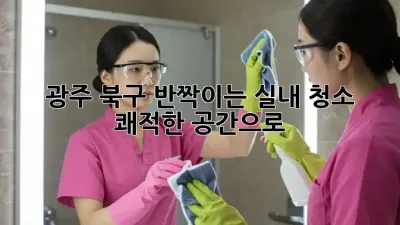 ✨ 광주 북구 반짝이는 실내 청소, 쾌적한 공간으로! 🏡